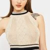 Poster Grl Learning To Diva Cableknit Crop Top Tops