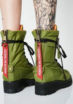 Poster Grl Boots & Booties Kush Combat Flight Boots
