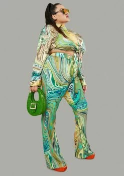 Poster Grl Bottoms Plus Hypnotic Habits Kick Flare Pants