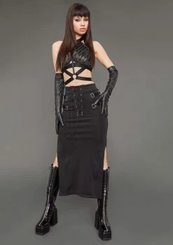 Poster Grl Bottoms Tied Up Midi Skirt