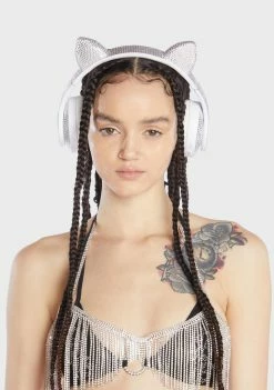 Poster Grl Billionaire Bling Cat Ear Headphones Tech