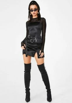 Poster Grl Dresses Call Me Over Satin Dress