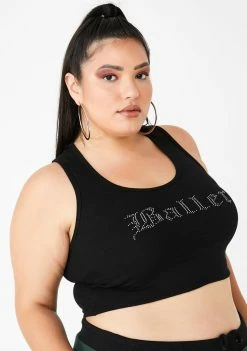 Poster Grl Tops Verified Baller Alerttt Rhinestone Tank