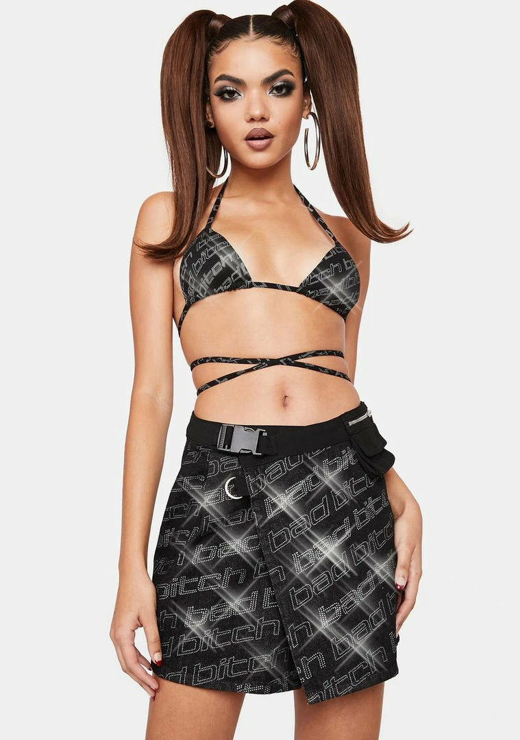 Poster Grl Baddie Mentality Mini Skirt 4 Poster Grl Baddie Mentality Mini Skirt