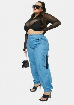Poster Grl Plus Poolside Convos Twill Chain Trousers