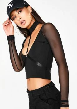Poster Grl Tops Midnight Body Party Harness Top