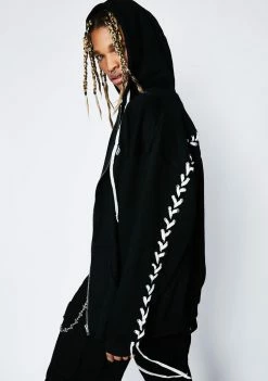 Poster Grl Outerwear Zero Love Lace-Up Hoodie 9 Poster Grl Outerwear Zero Love Lace-Up Hoodie