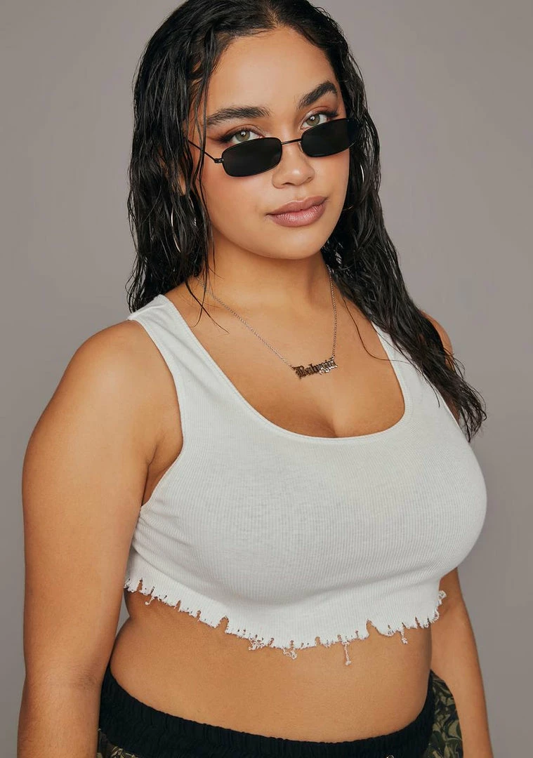 Poster Grl Plus Icy No Regulations Crop Tank 4 Poster Grl Plus Icy No Regulations Crop Tank