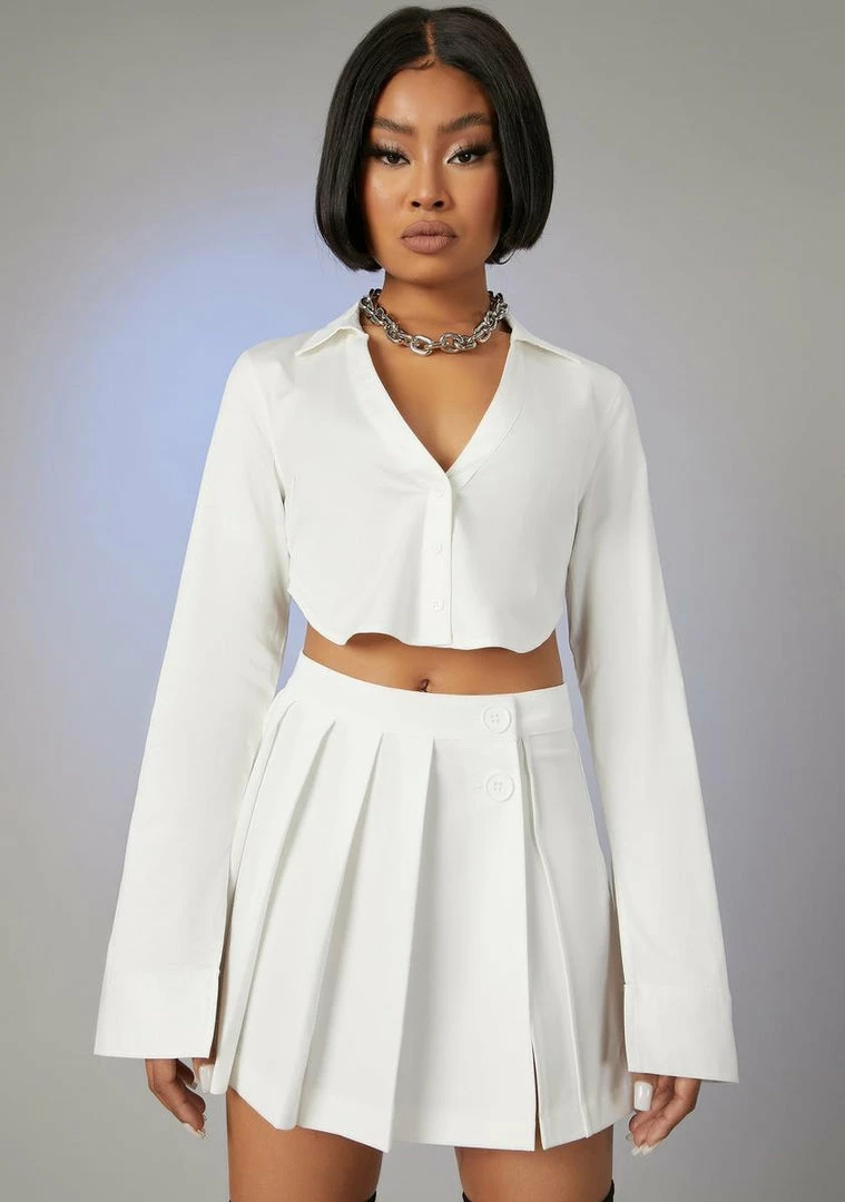 Poster Grl Catching International Flights Pleated Skirt Bottoms 4 Poster Grl Catching International Flights Pleated Skirt Bottoms