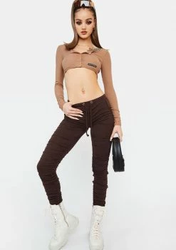 Poster Grl Hot Roommate Ruched Joggers 8 Poster Grl Hot Roommate Ruched Joggers