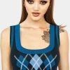Poster Grl Learn The Ropes Argyle Sweater Tank Tops