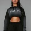 Poster Grl Attitude Adjustment Crop Hoodie Tops