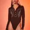 Poster Grl Tops Hell On Wheels Western Bodysuit