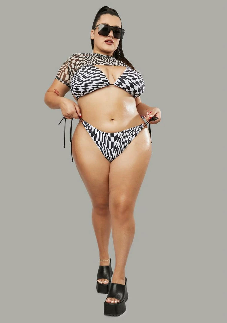 Poster Grl Her Warped Realm Checkered Bikini Set Swim 5 Poster Grl Her Warped Realm Checkered Bikini Set Swim
