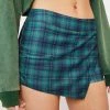 Poster Grl College Ruled Plaid Mini Skort Skorts
