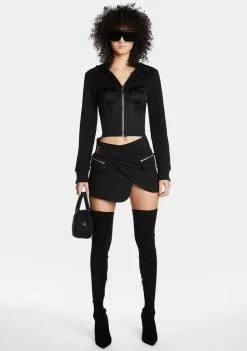 Poster Grl Pullover Hoodie You Could Never Crop Corset Hoodie