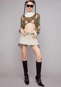 Poster Grl Khaki Viral Attitude Pleated Mini Skirt Pleated Skirt 8 Poster Grl Khaki Viral Attitude Pleated Mini Skirt Pleated Skirt