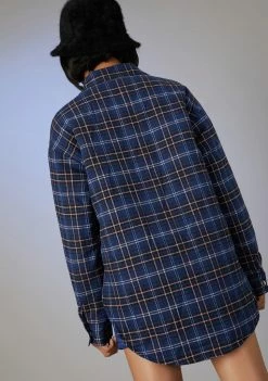 Poster Grl Ur Boyfriend's Flannel Shacket Tops