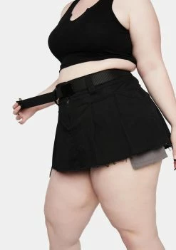 Poster Grl Plus Viral Attitude Pleated Mini Skirt