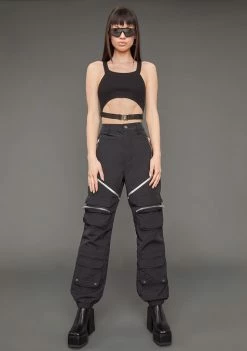 Poster Grl No Limits Cropped Buckle Tank Tops