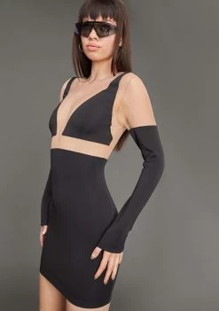 Poster Grl Sneak Peek Mesh Bodycon Dress