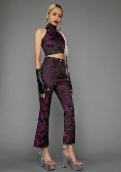 Poster Grl Undercover Influencer Cropped Flare Pants Bottoms
