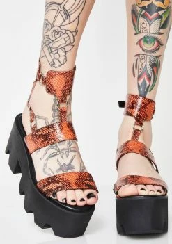 Poster Grl Poisonous Bite Snake Sandals Wedges 7 Poster Grl Poisonous Bite Snake Sandals Wedges