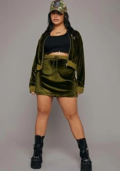 Poster Grl Plus Moss Kissed A Girl Velour Skirt Set Skirts Set