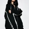 Poster Grl Outerwear Zero Love Lace-Up Hoodie