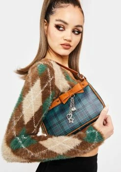 Poster Grl College Ruled Plaid Shoulder Bag Bags & Wallets