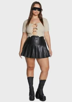 Poster Grl Plus Stunner Status Cropped Sweater Knit Sweaters