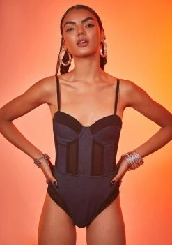 Poster Grl Buck Up Bustier Bodysuit