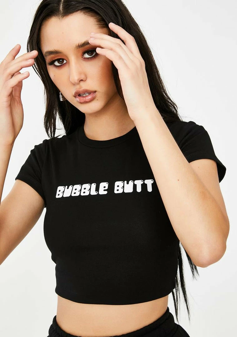 Poster Grl Tops Bonafide Bubble Butt Baby Tee 3 Poster Grl Tops Bonafide Bubble Butt Baby Tee