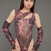 Poster Grl Tops Diva DNA Mesh Bodysuit And Gloves Set