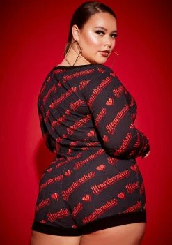 Poster Grl Lingerie & Sleepwear Plus Tip Of My Tongue Lounge Romper