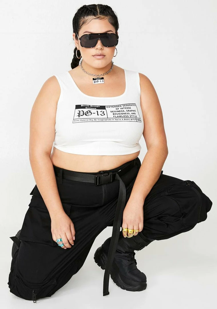 Poster Grl Tops Warning PG- 13 Graphic Tank 4 Poster Grl Tops Warning PG- 13 Graphic Tank