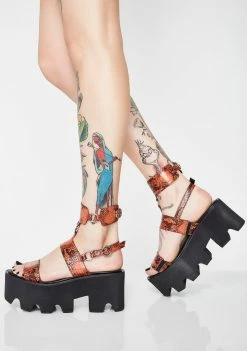 Poster Grl Poisonous Bite Snake Sandals Wedges 9 Poster Grl Poisonous Bite Snake Sandals Wedges