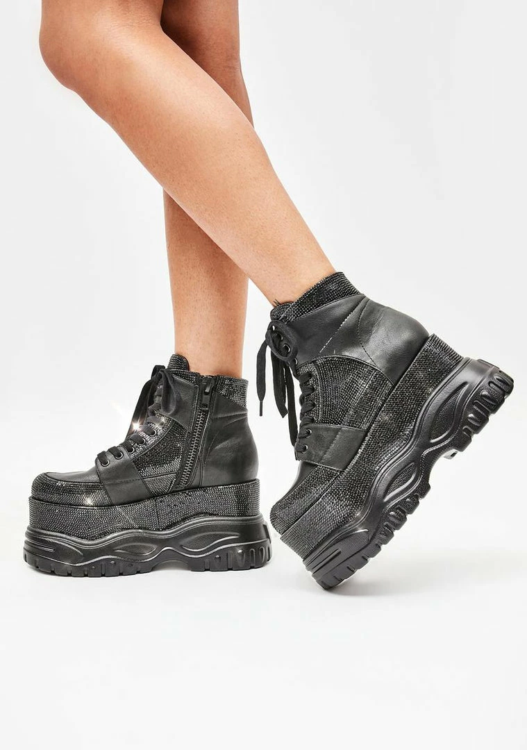 Poster Grl Diva Street Rhinestone Platform Sneakers 5 Poster Grl Diva Street Rhinestone Platform Sneakers