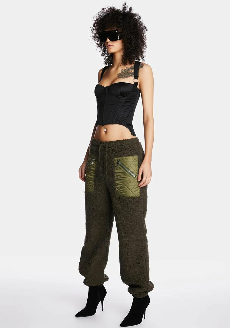 Poster Grl Jogger Sweatpants Nuclear Unit Faux Shearling Joggers 5 Poster Grl Jogger Sweatpants Nuclear Unit Faux Shearling Joggers