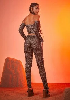 Poster Grl Bottoms Gunsmoke Ruched Knit Pants 9 Poster Grl Bottoms Gunsmoke Ruched Knit Pants