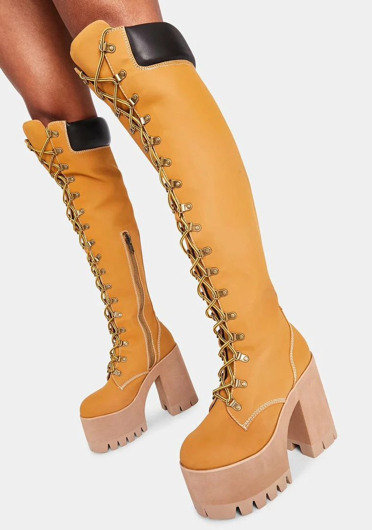 Poster Grl Step It Out Platform Work Boots Boots & Booties 5 Poster Grl Step It Out Platform Work Boots Boots & Booties