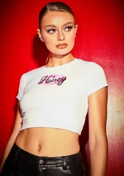 Poster Grl Email My Heart Honey Airbrushed Baby Tee Tops
