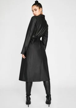 Poster Grl Outerwear Throwin' Shade Belted Trench 9 Poster Grl Outerwear Throwin' Shade Belted Trench