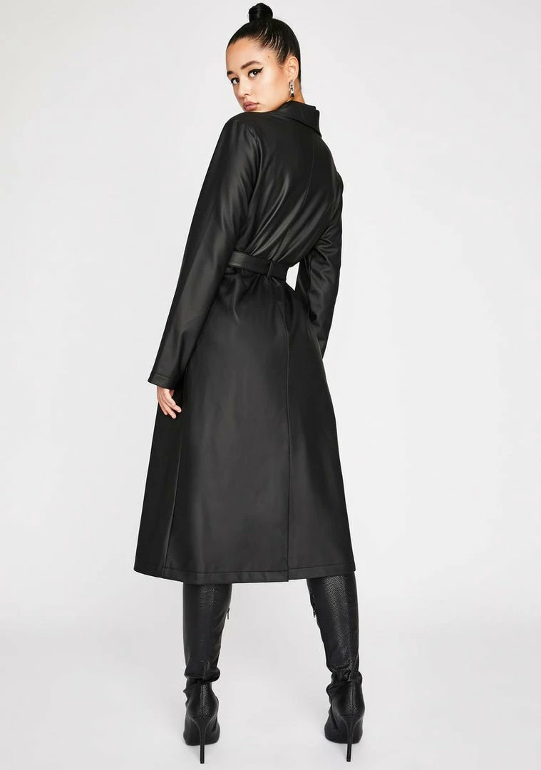 Poster Grl Outerwear Throwin' Shade Belted Trench 6 Poster Grl Outerwear Throwin' Shade Belted Trench
