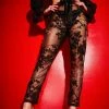 Poster Grl Tasty Secret Sheer Floral Trousers Bottoms