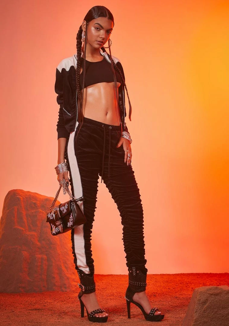 Poster Grl Vintage Taste Velour Track Pants 4 Poster Grl Vintage Taste Velour Track Pants