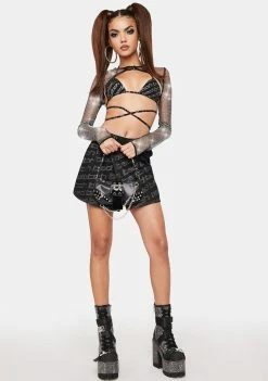 Poster Grl Tops Keep It Icy Rhinestone Shrug