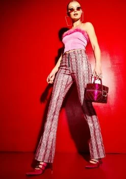 Poster Grl Now We're Jammin' Snake Print Cigarette Trousers 8 Poster Grl Now We're Jammin' Snake Print Cigarette Trousers
