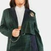 Poster Grl Outerwear Plus Dorm Core Cropped Plaid Blazer