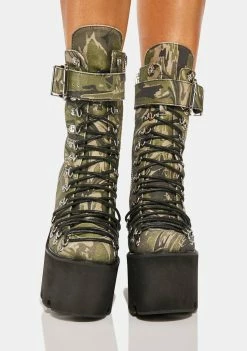 Poster Grl Platform Boots I'm A Catch Camo Traitor Boots